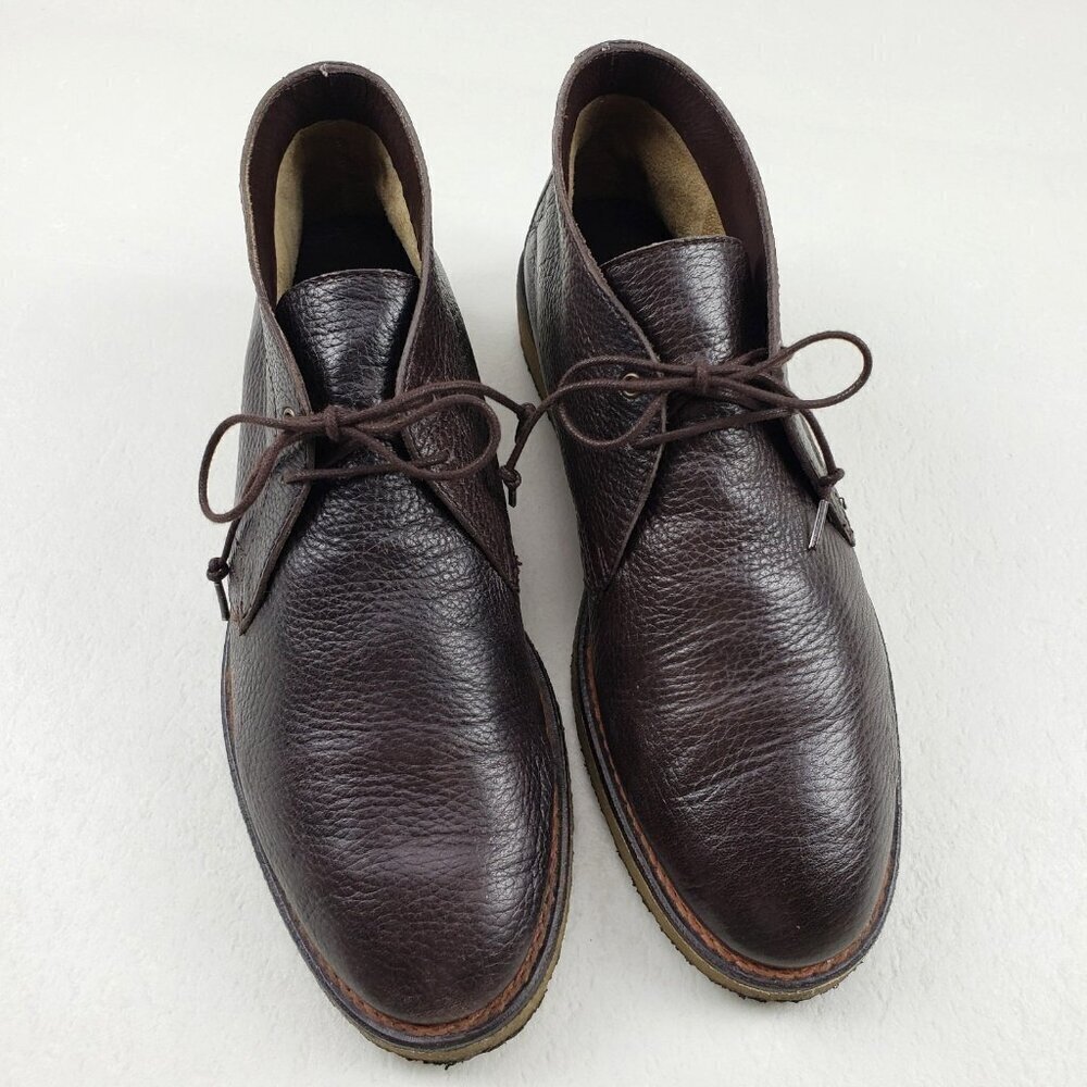 Taft Brown Leather Chukka Boot Mens 9 EU 42 Lace Up Gum Sole Shoe Handmade Spain